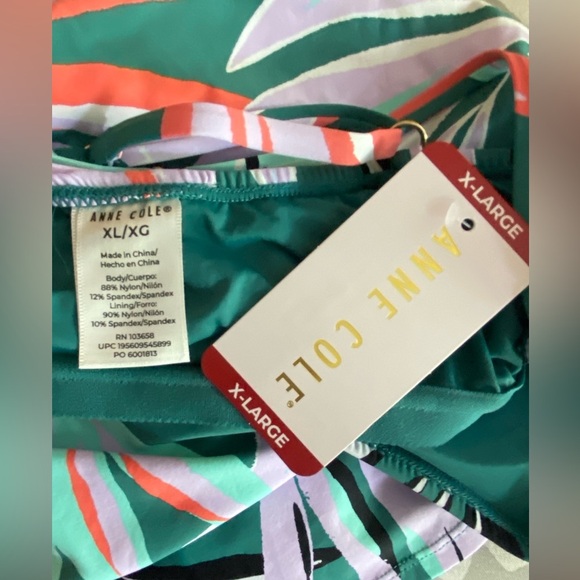 Anne Cole Zesty Tropical Tankini Top Size XL & XXL NWT - Picture 4 of 5